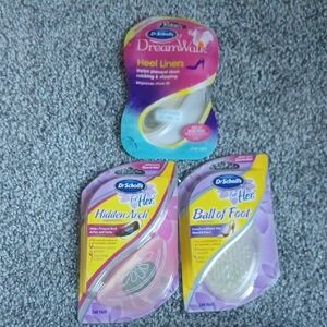 New Dr. Scholl's DreamWalk Heel Liners, Hidden Arch, and Ball of Foot Cushions